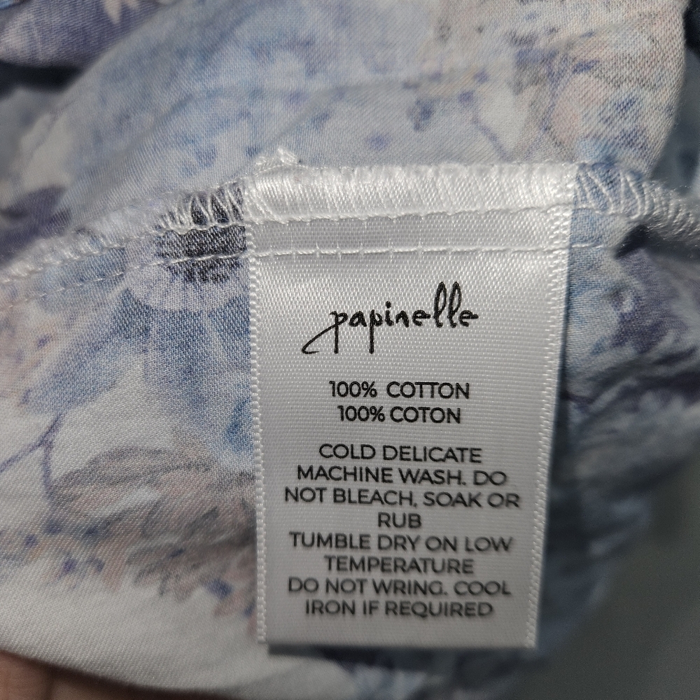 XL Papinelle Pajama Set Top Bottom Flower Print Womens Extra Large - Picture 6 of 16